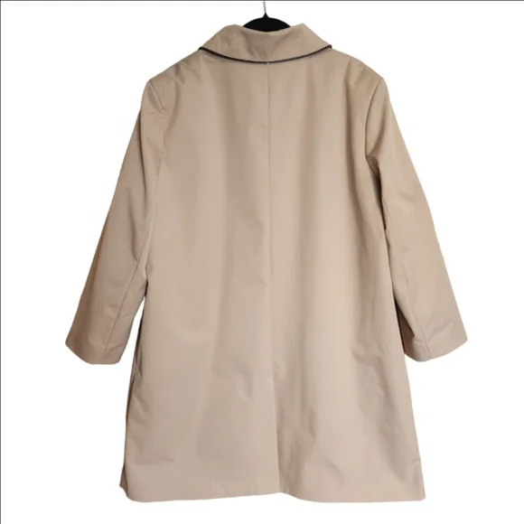 WOMEN'S LAUREN RALPH LAUREN CLASSIC TAN TRENCH COAT JACKET SIZE XL - Picture 3 of 12